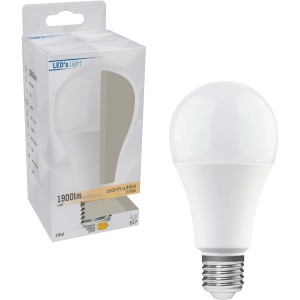 LED-Leuchtmittel E27, 16W, 1900lm, warmweiß, klassische A70 Form. Energiesparende Glühbirne für Lampen.