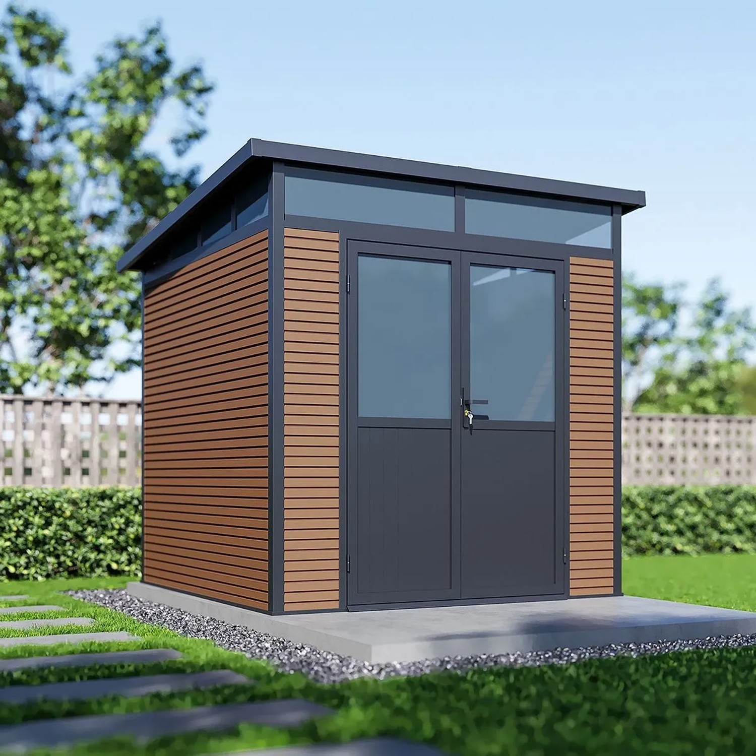 Weide Weide Aluminium & Wpc Gartenhaus 218X218 Cm Teak kaufen bei OBI