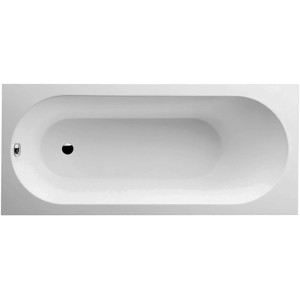 Villeroy & Boch Oberon Rechteck-Badewanne, 160x75 cm, Weiß Alpin, Aufsicht.