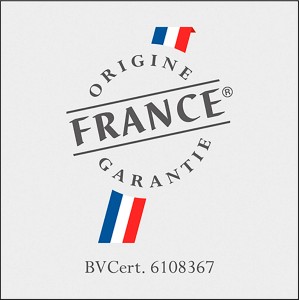 Siegel "Origine France Garantie" für Lafuma Mobilier Gummischnüre.
