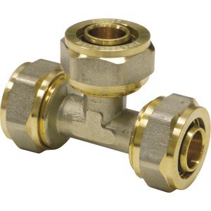 PIPETEC Schraub-T-Stück Mittelabgang 16 mm x 2 mm - 20 mm x 2 mm - 16 mm x 2 mm