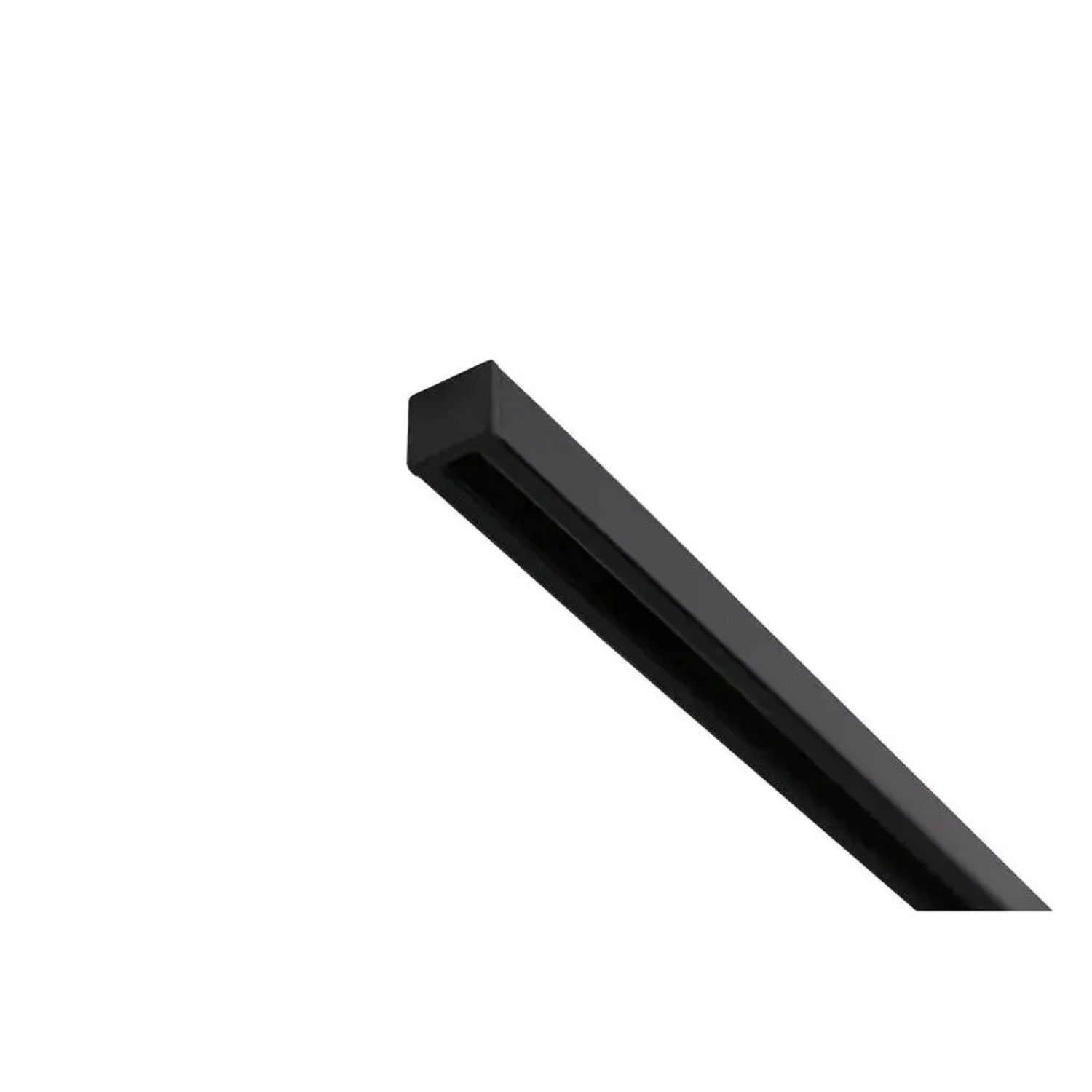 Deco-Raum Gardinenschiene nach Maß 1-Lauf Square Schwarz 110cm_4