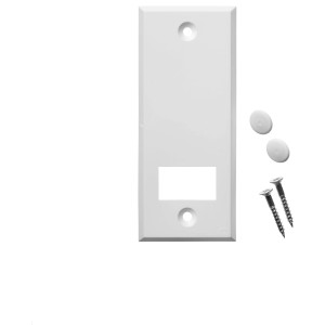 Schellenberg Rollladen Gurtwickler Abdeckplatte Maxi, 105 mm, weiß, mit Schrauben und Abdeckungen.