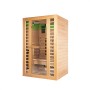 Redsun Deluxe Infrarotkabine PLUS aus Tannenholz Natur M für 1-2 Personen.