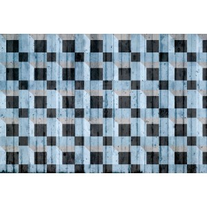 Fototapete  3D Abstrakt Modern Blau Schwarz 4,00m x 2,70m FSC®