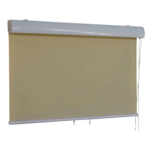 Jet-Line Vertikalmarkise Kassettenrollo Außenrollo Beige Sonnenschutz Sichtschutz 140 x 230 cm