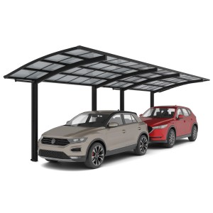 Ximax Doppelcarport Portoforte Aluminium Schwarz 270 cm x 982 cm