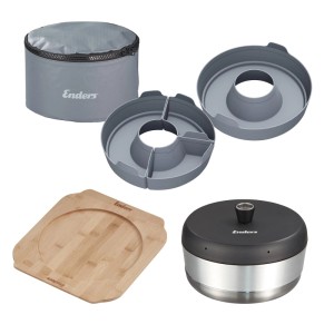 Enders Backofen-Set Vamo, 4-teilig für Camping: Backofen, Silikonformen, Untersetzer und Tasche.