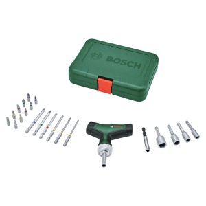 Bosch Bit-Ratschenschraubendreher-Set T-Griff 22-tlg.