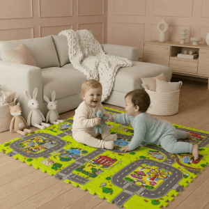 LittleTom Straßen Puzzlematte 9 Teile 30 x 30 cm Spielstraße