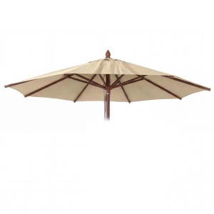 MCW Ersatzbezug für Holz-Sonnenschirm C57b, rund, creme, aus Polyester.