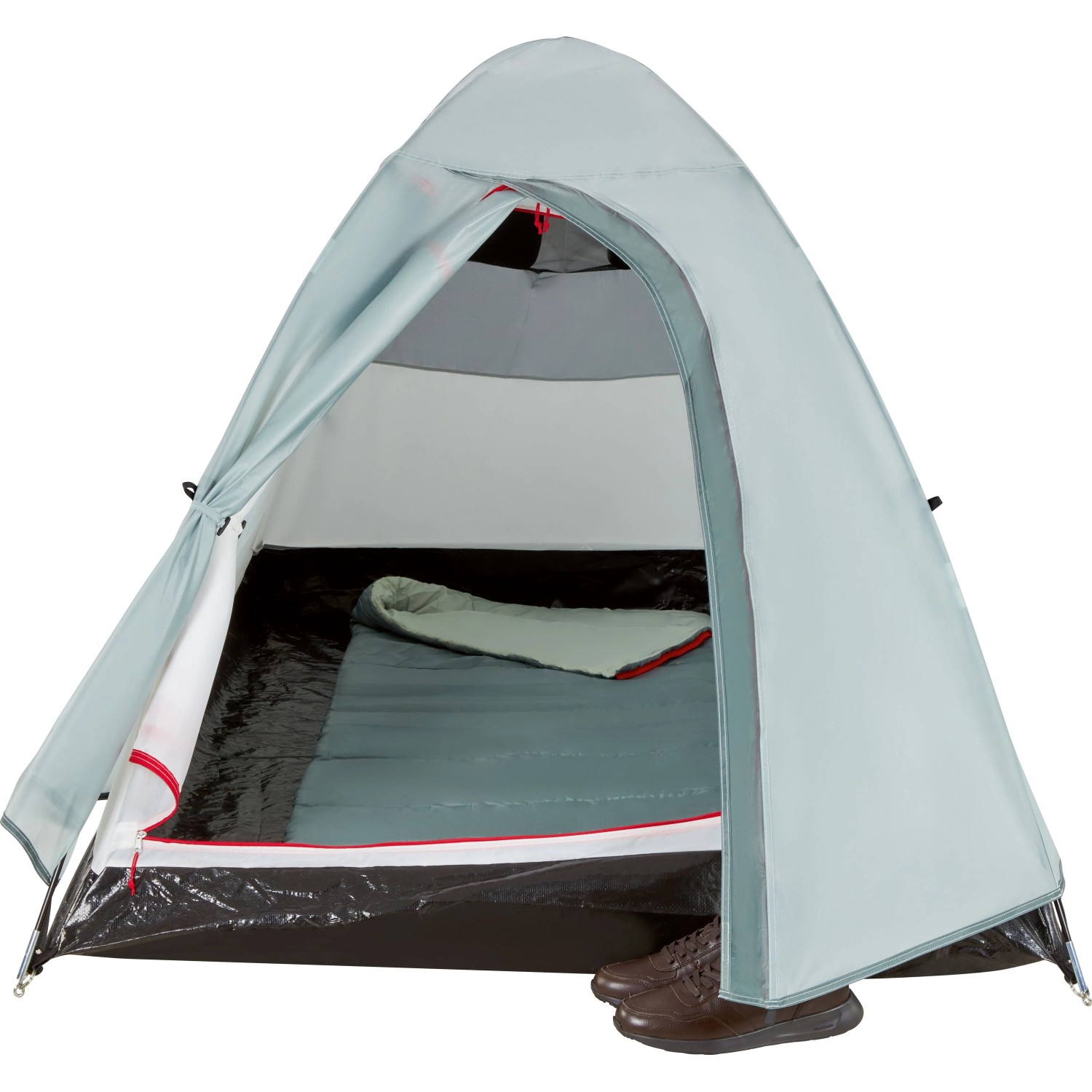 CAMPSITE Zelt für 2 Personen, hellblau, mit Schlafsack. Ideal für Camping & Outdoor.