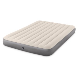 Intex Dura-Beam Luftmatratze, Queen-Size, beige/grau, ideal für Camping & als Gästebett.