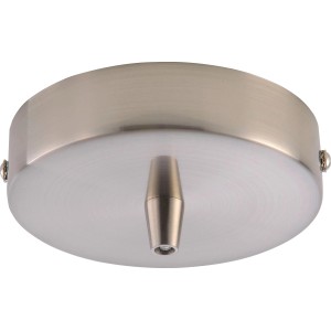 Stahlfarbener Lampen-Baldachin, 1-flammig, zur individuellen Gestaltung von Vintage-Leuchten.