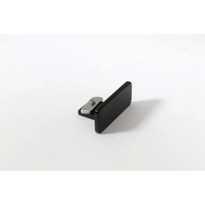 Schwarze Endkappe aus Aluminium für Handlauf, Zubehör für Treppen und Geländer.