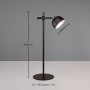 Schwarze Reality LED-Tischleuchte Maxima, Ø 8 cm, dimmbar, mit abnehmbarem Leuchtenkopf.