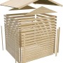 Karibu Holz-Gartenhaus Timra, naturbelassen, Satteldach, 300x300 cm, im Aufbau
