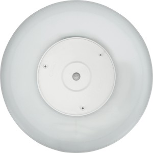 Weiße E2 Elektro Aufbau-LED-Deckenleuchte Twice² Up & Down, 42 cm Durchmesser.