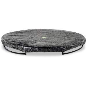 Schwarze EXIT Trampolin Abdeckplane für runde Trampoline mit 305 cm Durchmesser.