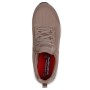 Taupe Skechers Myton Squad SR Herren Sportschuh, Gr. 44. Rutschhemmender ESD Arbeitsschuh, Draufsicht.