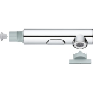 Grohe Spülbrause mit Chrom-Metallgehäuse, Ersatzteil für Küchenarmatur.