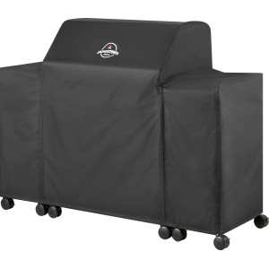 Schwarze Jamestown Grill-Abdeckhaube für 4-Brenner Gasgrill Knox mit/ohne Unterschrank.