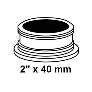 Schwarzer Kirchhoff Gewindenippel 51 mm (2) x 40 mm für Siphonabgang.