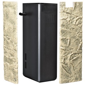 Juwel Cliff Light Filterverkleidung: Sandfarbene Felsstruktur für Aquarienfilter.