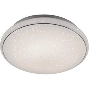 Weiße LED-Deckenleuchte Jupiter Ø 44 cm mit Sternenhimmel-Effekt.