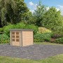 Karibu Gartenhaus Swifty 2 A Expresslieferung Naturbelassen / Graualuminium_3