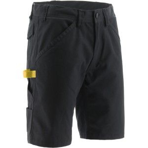 Schwarze Cat Jobshort Essential Größe 32, robuste Arbeitskleidung mit Werkzeugtaschen.
