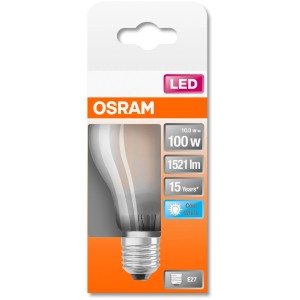 Osram E27 LED-Lampe in Glühlampenform, 11W, 1521 Lumen, neutralweißes Licht.