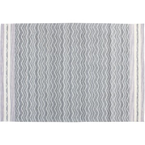 Kayoom Kurzflorteppich Mirage 110, violett-grau, 160x230 cm mit Zickzackmuster.
