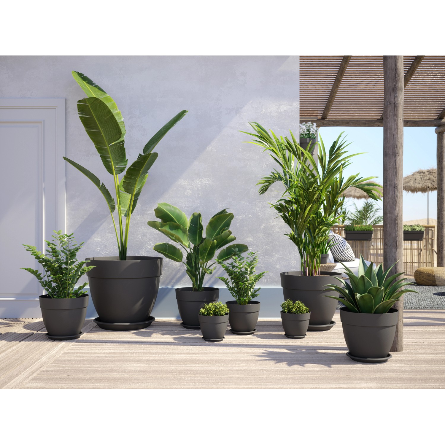 Artevasi Capri Campana Pflanztopf 30 cm Anthrazit kaufen bei OBI