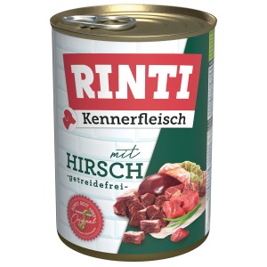 Dose Rinti Hunde-Nassfutter Kennerfleisch Hirsch, getreidefrei.