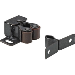 Hettich Schnappverschluss, bronzefarbener Stahl, 2er-Set für Möbelausstattung.