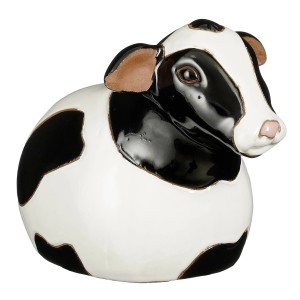 Mica Decorations Deko-Figur Kuh Keramik 15 cm Schwarz Weiß