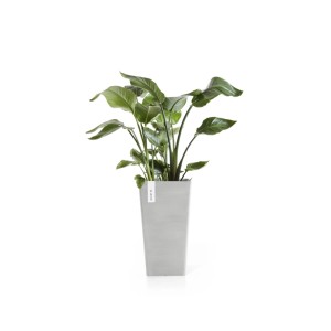 Ecopots Pflanztopf Rotterdam Halbhoch Weißgrau 49,7 cm x 50 cm