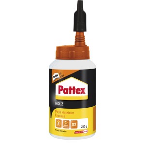 Pattex PV/H Holzleim Express, 250g Flasche. Schnell abbindender Kleber für alle Holzarten.