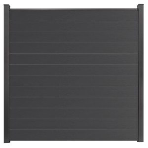 GroJa Steckzaun Schmal Basicline, 180x180 cm, Anthrazit, Kunststoff Sichtschutzzaun