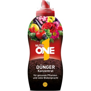 Flasche Nutri One Universal-Dünger, 500ml Flüssigkonzentrat für Pflanzen.