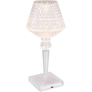 Globo LED-Tischleuchte Kristall, ø 12 cm, 26 cm hoch, für stimmungsvolle Außenbeleuchtung.