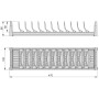 Emuca Tellereinsatz Orderbox für Schublade 120x470mm Aluminium und Kunststoff Anthrazitgrau_5