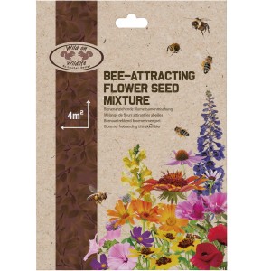Esschert Saatmischung zum Anlocken von Bienen, bunte Blumenwiese für 4m².