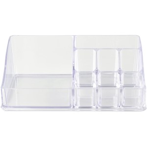 Transparenter Fackelmann Make-Up Organizer aus Kunststoff mit 8 Fächern als Badmöbel-Zubehör.