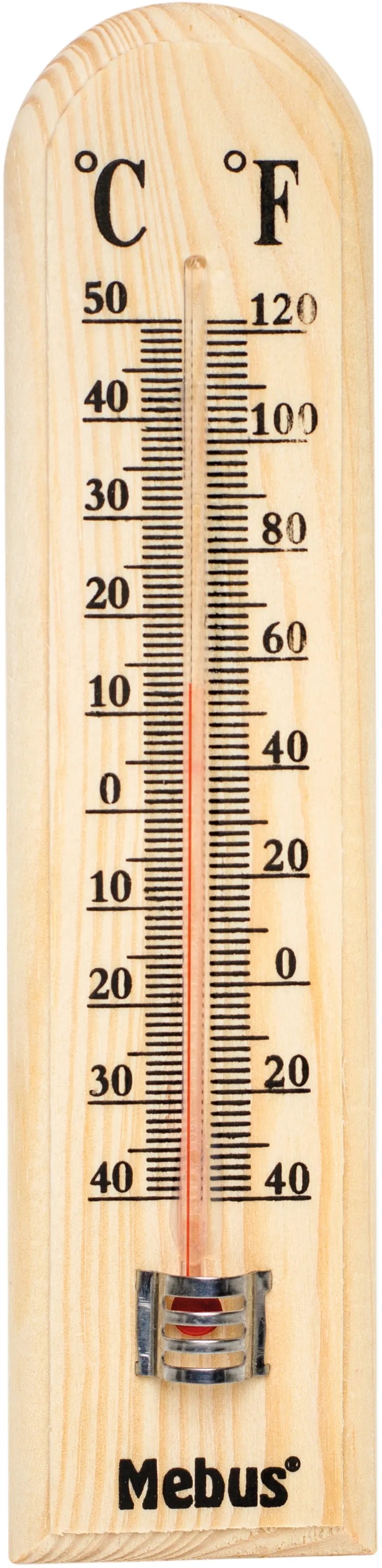 Zimmer-Thermometer Aus Holz – Klassisches Innenthermometer 15 Cm