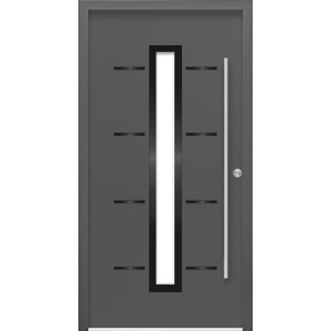 Haustür ThermoSpace Prime Milano 100 cm x 210 cm Anthrazit Anschlag R
