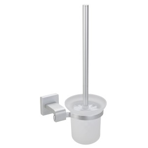 Wand WC-Bürste Tolino aus Glas und Aluminium, matt.