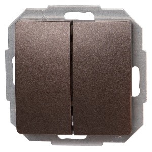 Kopp Wechsel-/Wechselschalter Paris, Palisanderbraun, für Schalter & Taster.
