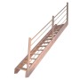 Treppe Mykonos Pro Buche Gerade 80 cm Holz-Design-Geländer R FSC®